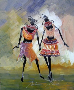 アフリカ人 Painting - 黒人ダンサー アフリカ人